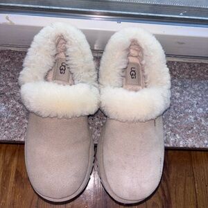 UGG Women's Cream Sheepskin Slippers